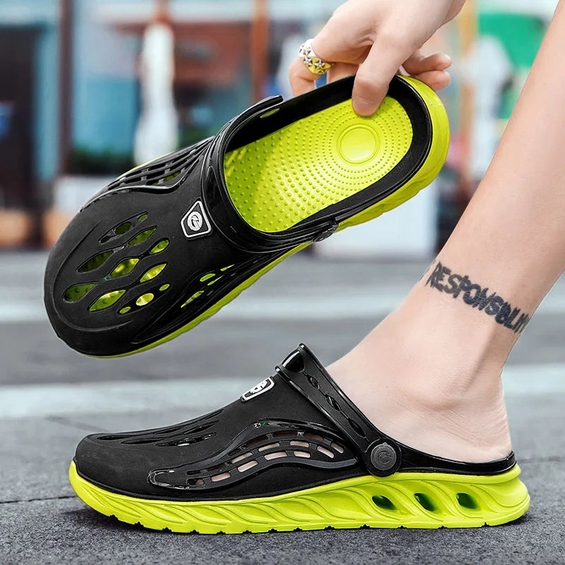 2026 summer beach sandals non-slip breathable men's EVA sandals and slippers fashion indoor and outdoor hole shoes men's slipper