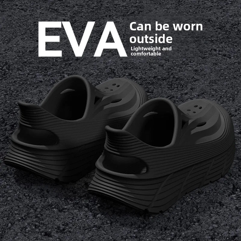 Non-slip hole shoes men's summer 2026 new deodorant stepping on shit feeling outdoor sports eva wear cool slippers men