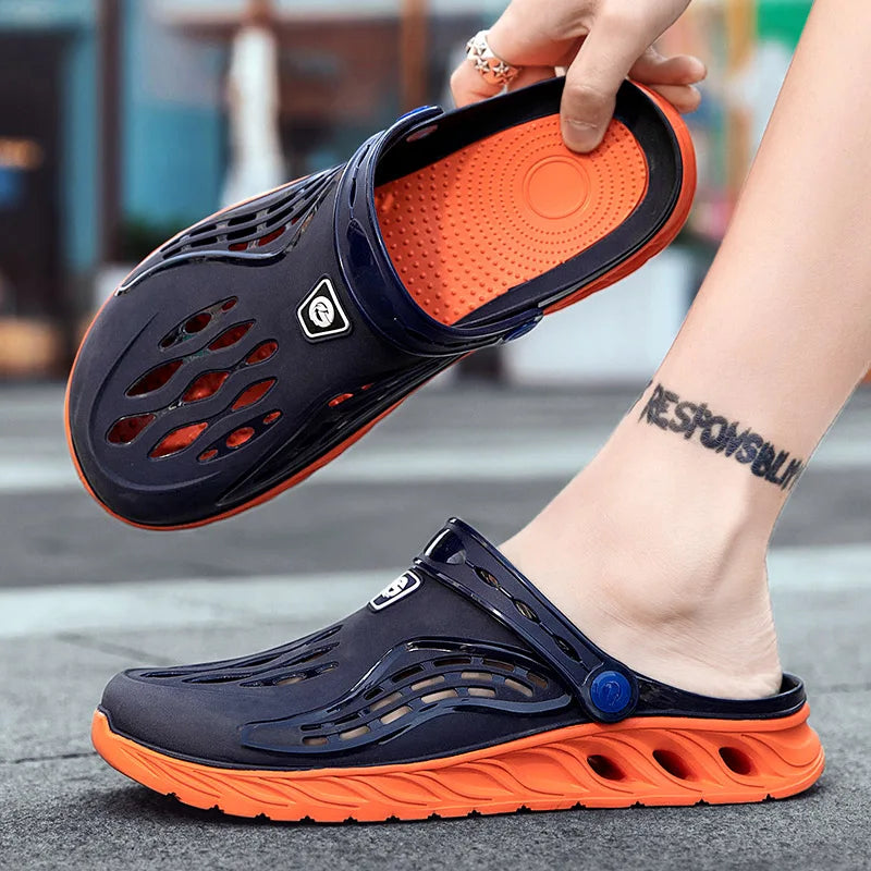 2026 summer beach sandals non-slip breathable men's EVA sandals and slippers fashion indoor and outdoor hole shoes men's slipper
