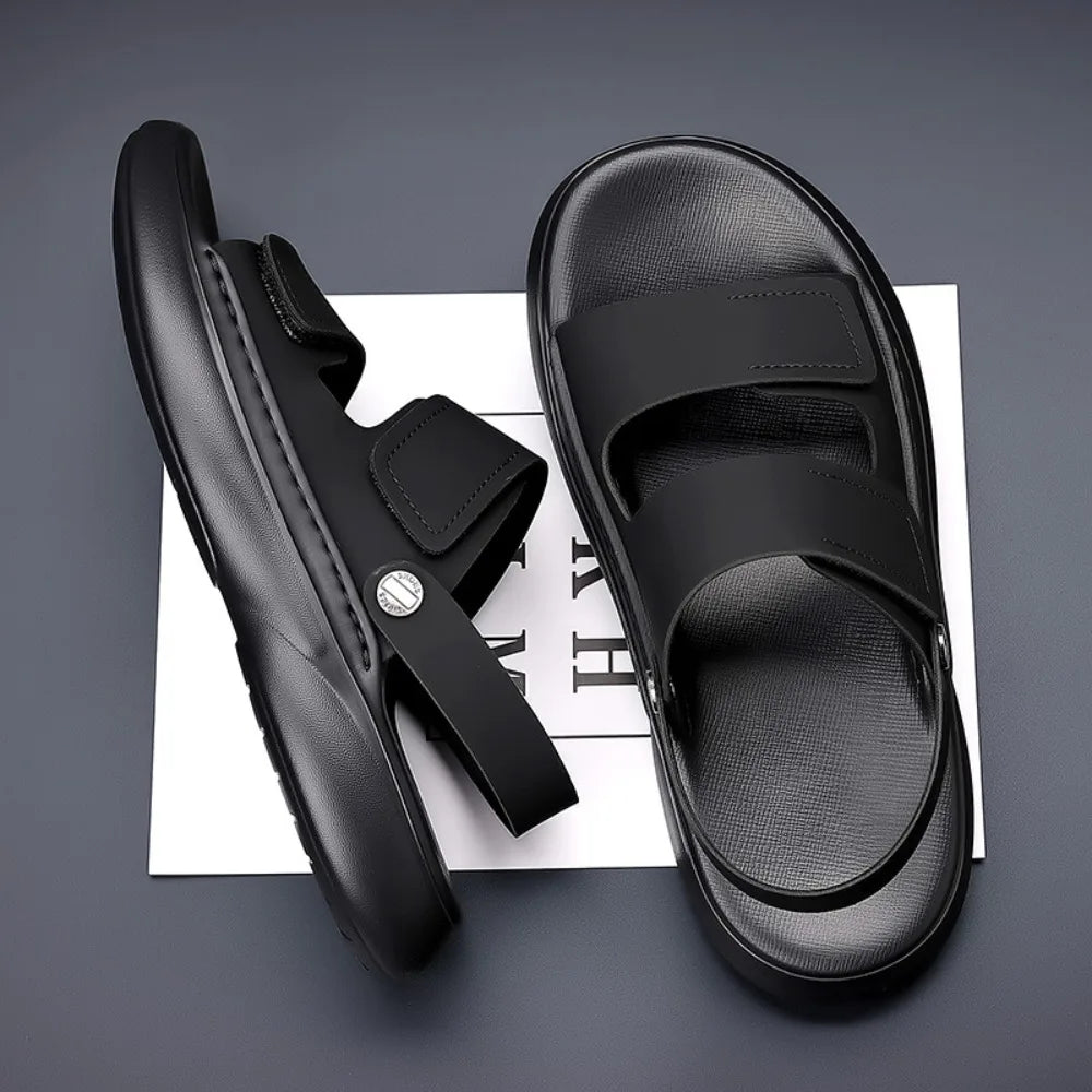 Sandals for Men 2026 New Summer Breathable Soft Bottom Casual Anti Slip Wear Beach Shoes Dual Purpose Driving Slippers Sandals